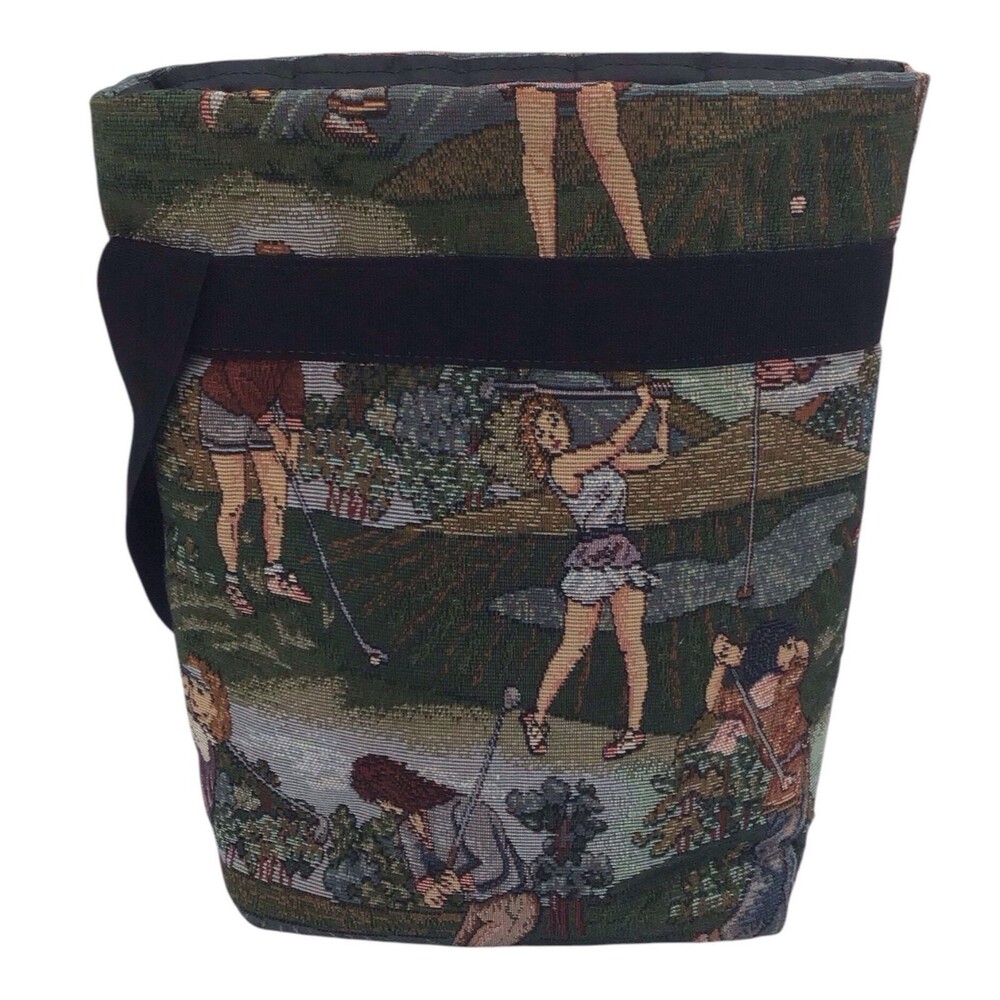 Cool Tote Ladies Golf Theme Insulated Food Beverage Wine Bag Tapestry Style